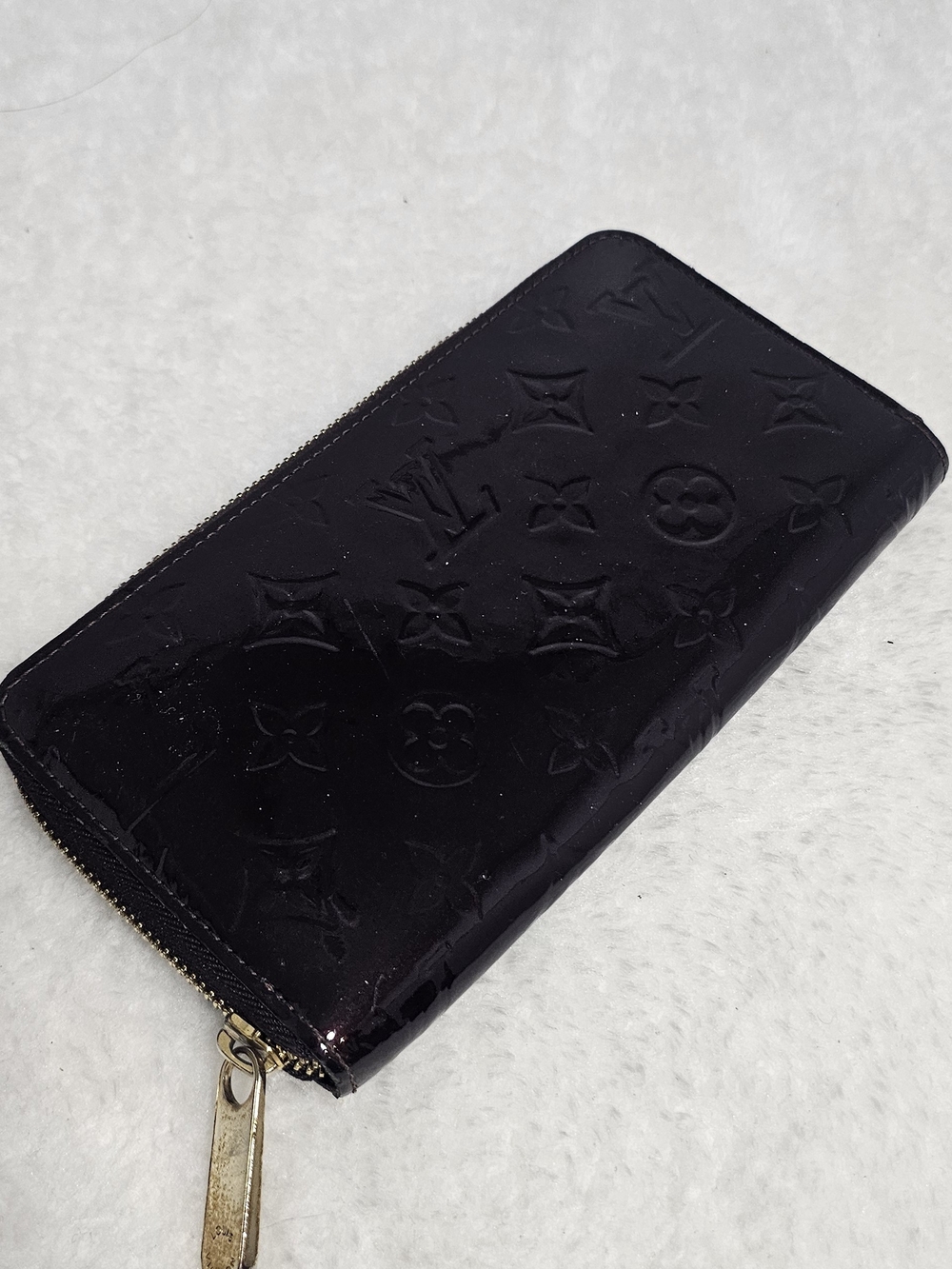 Louis Vuitton Black Vernis Zip-Around Wallet